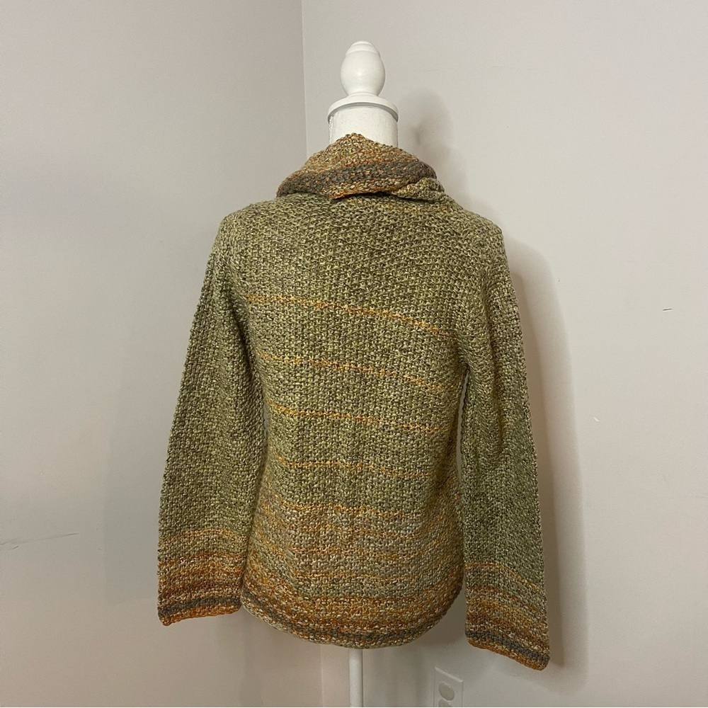 Sigrid Olsen knitted by hand silk alpaca blend turtle neck sweater - Picture 3 of 6
